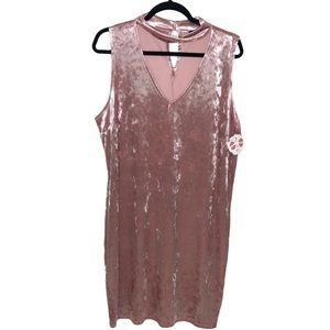 New with tags rose gold velvet mini dress